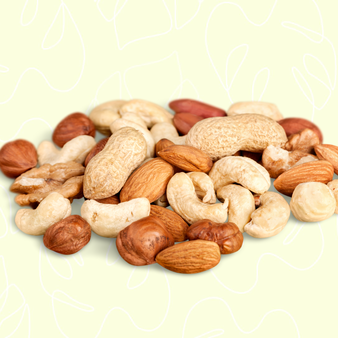 Mixed nuts for healthy hair