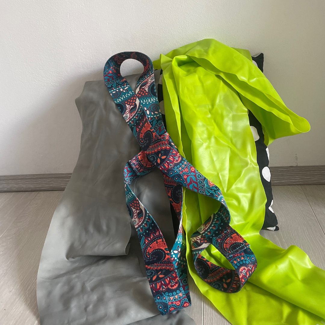 Yoga straps and resistance bands