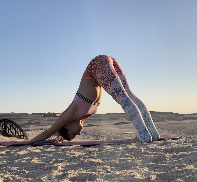 Downward dog in the desert