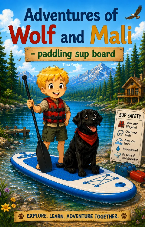 Adventures of Wolf and Mali - Paddling SUP Board