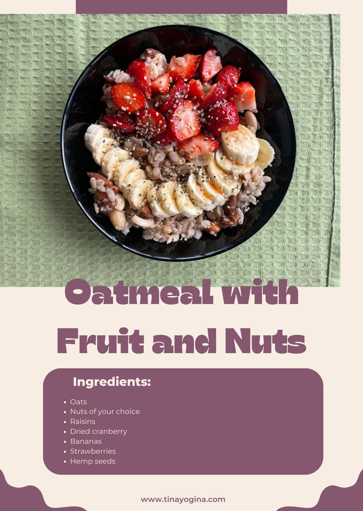 Oatmeal with Fruit and Nuts