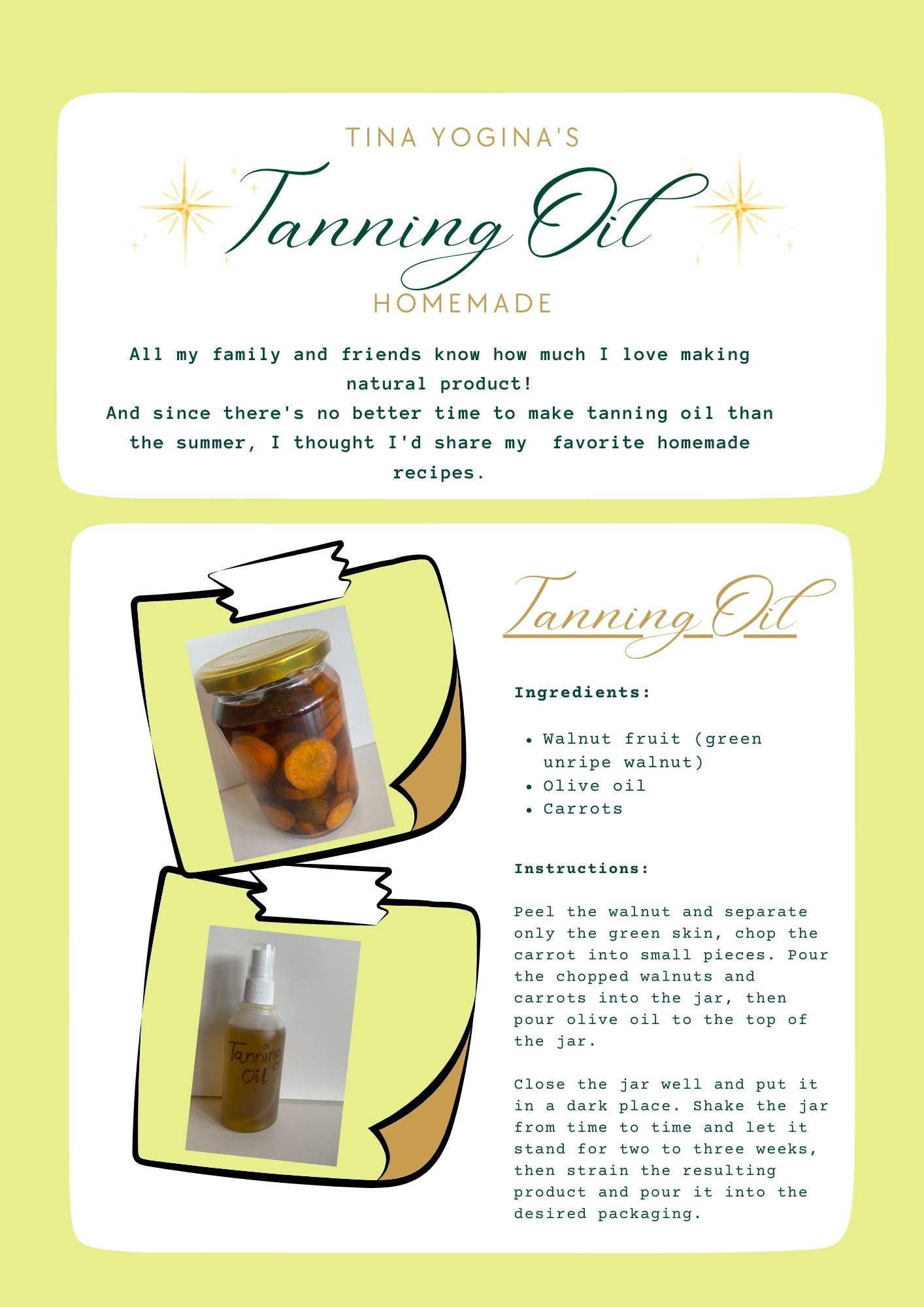 Tanning Oil